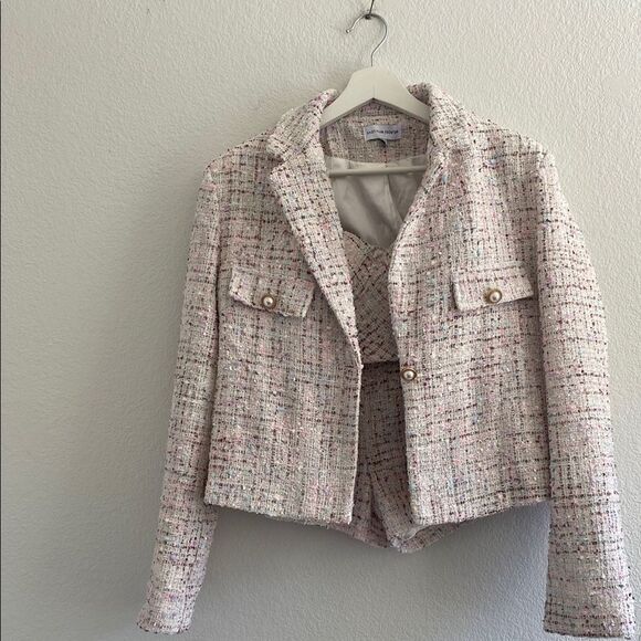 Melrose with Love Pink Purple Tweed Jacket Set - Picture 1 of 12
